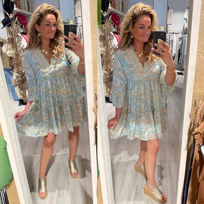 Monica tuniek/dress blauw