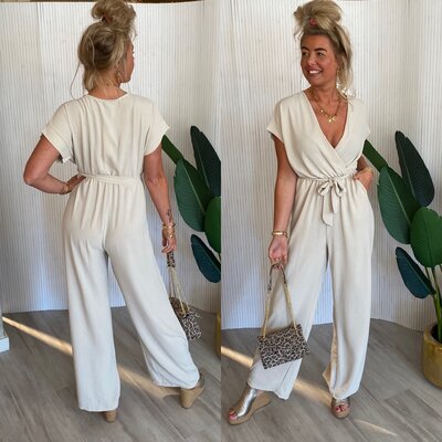 Azzurro jumpsuit beige