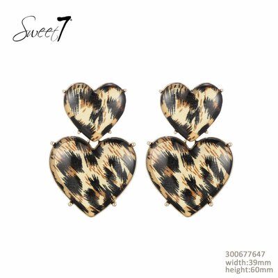 Lisette Hart oorbellen leopard