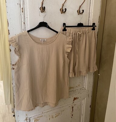 Joyce tweedelige set beige