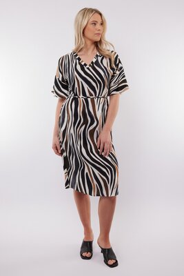 C&S Puerto Rico dress offwhite/tiger eye