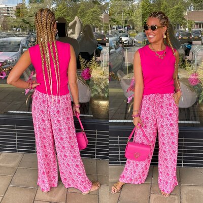 Fluresk Kat pants piggy pink/bright pink