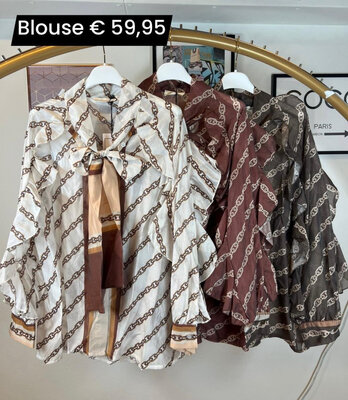Avalon blouse -  donker bruin