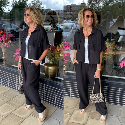 Carola comfy set zwart