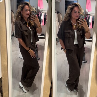Carola comfy set bruin