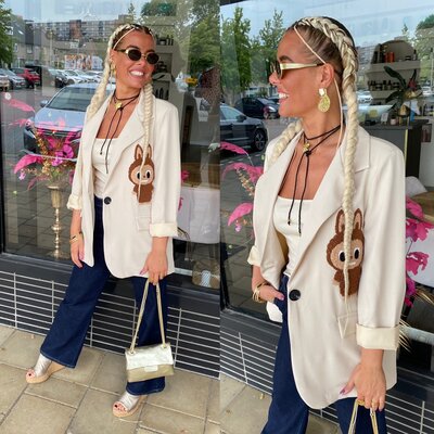 Lala oversized blazer beige