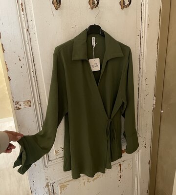 Annelies strik blouse army