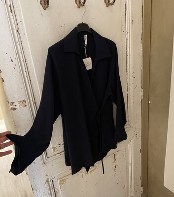 Annelies strik blouse zwart