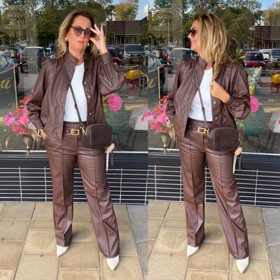 Chastar pu broek bruin