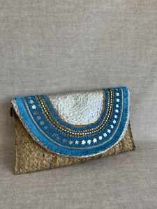 Jolien Boho bag - 06 jute blauw