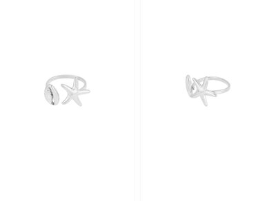 Summer vibe ring - Zilver kleur