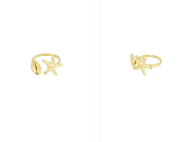 Summer vibe ring - Goud kleur